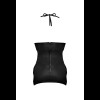 Selene - Sexy Faux Leather Mini Dress with Side Openings 