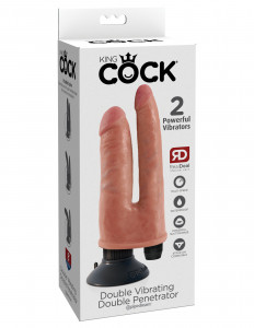 King Cock Double Vibrating Double Penetrator 
