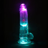LED Vibrating Straight Cock with Balls - 6