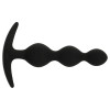 BLACK&SILVER RUPERT ANAL BEADS 10CM SILICONE BLACK