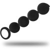 BLACK&SILVER LENNON ANAL BEADS 15CM SILICONE BLACK