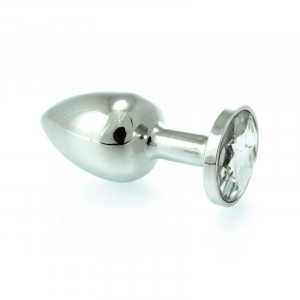 Σφήνες Butt plug SMALL metal with cristal Σφήνες Butt plug SMALL metal with cristal