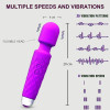 Luna Massage Vibrator 20 Vibration Modes+8 Speed ​​Intensities USB Silicone 20 cm