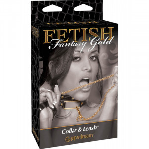 Λουρί για σεξ FF GOLD COLLAR & LEASH