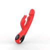 Flapping Rabbit Vibrator LCD Display 9 Vibration Modes 9 Thrusting Modes Silicone USB Magnetic Red 24.2 cm Passion Labs