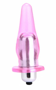 Anal Plug With Bullet Vibrator Basic Pink 7 Cm Mokko Toys