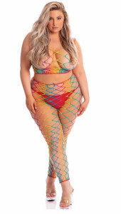 Lingerie Set 2 Pieces Roy G. Biv Multicolor Plus Size
