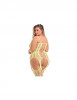 Lipstick Lingerie Fake news bodystocking Yellow Plus size