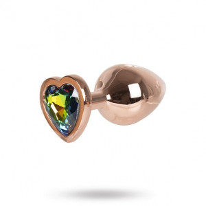 Metal Heart Plug Rose Gold - Medium 