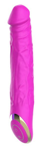 David Vibrator Silent Mode 10 Vibrating Modes, Silicone, USB, Fuchsia, 22 cm, Guilty Toys, Glamour
