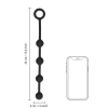 Silicone Anal Balls - Medium - Black