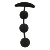  BLACK&SILVER – HARRY ANAL ROSARY 3 SILICONE SPHERES 14 CM