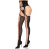 LEG AVENUE - 1968 STOCKINGS WITH ATTACHED GARTER BELT 