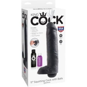 king cock 11'' squirting with balls black