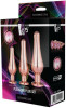 Set of 3 Pleasure Anal Plugs Gold Gleaming Love