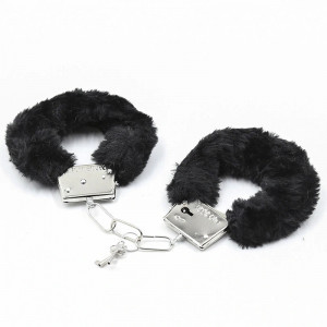 Xειροπέδες Metal Handcuff with Plush Black