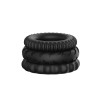 Set of 3 Black Silicone Titanium Penis Rings Guilty Toys