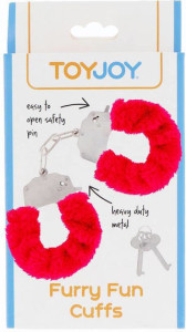 TOYJOY - FURRY FUN CUFFS BONDAGE RED