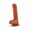 X-MEN 8.3 inch Double Layer Silicone Dildo Brown